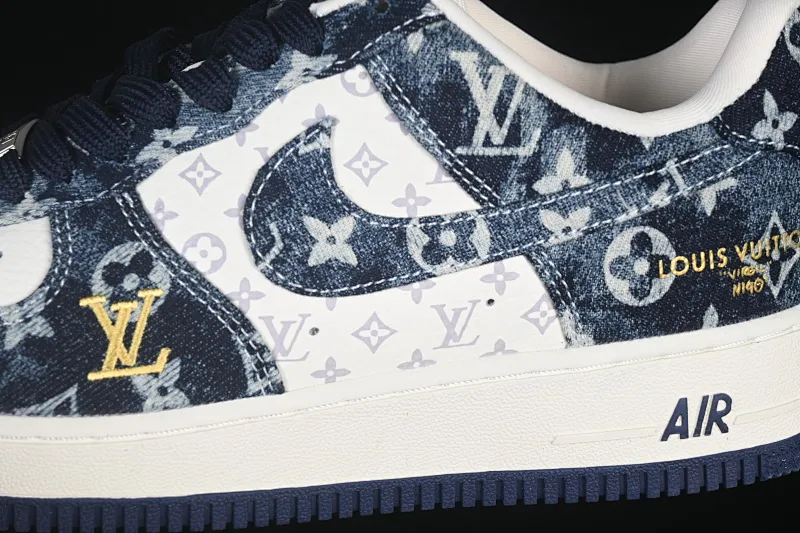 All categories Nk Air Force 1 Air Force series Nk Air Force 1 Low Air Force low-top Nike Air Force 1'07 Low LV joint white ink blue Air Force 1 low-top casual sneakers YF9511-820